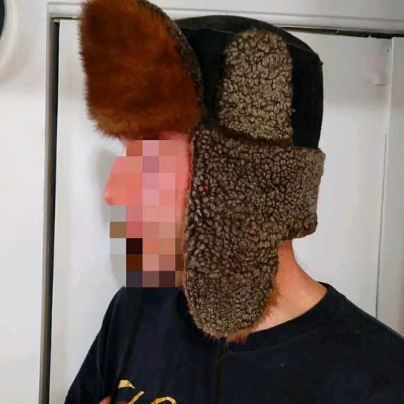 NWT Shearling Russian hat w/ Mink - Picture 5 of 12